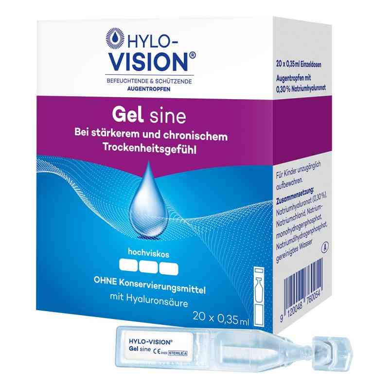 Hylo Vision Gel sine żel pipeta z pojedynczą dawką 20X0.35 ml od OmniVision GmbH PZN 03114098