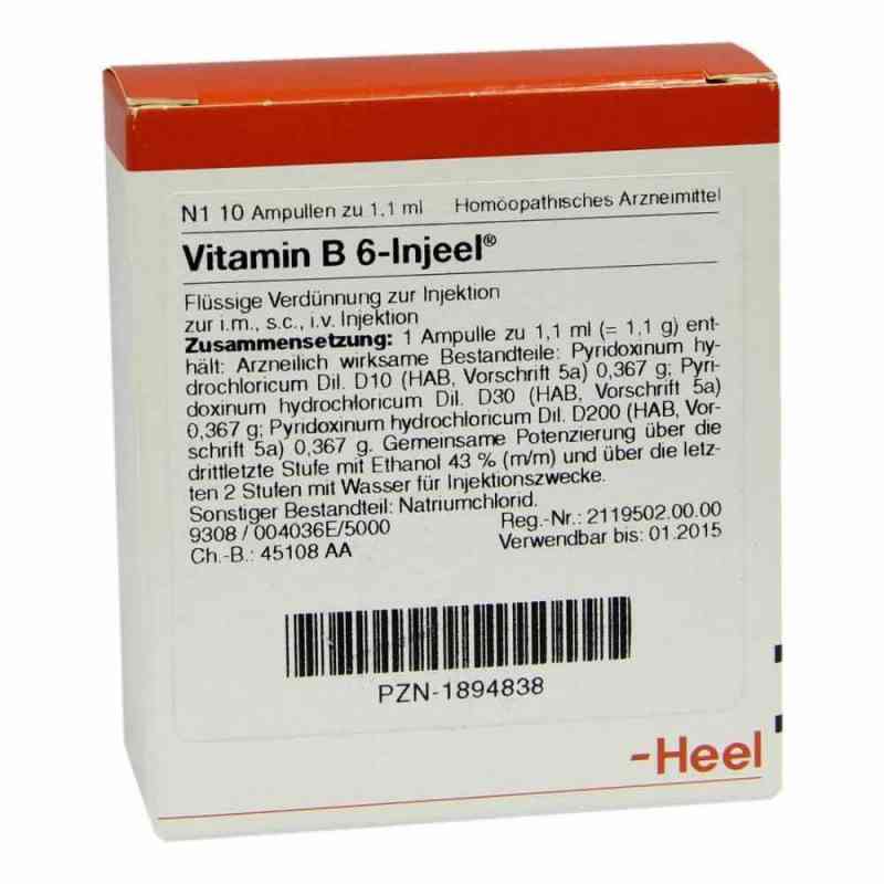 Injeel Witamina B6 ampułki  10 szt. od Biologische Heilmittel Heel GmbH PZN 01894838