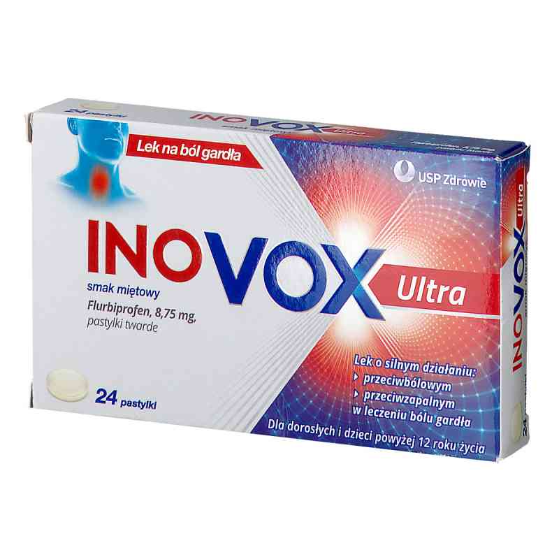 Inovox Ultra pastylki smak miętowy 24  od PIERRE FABRE MEDICAMENT PZN 08300894