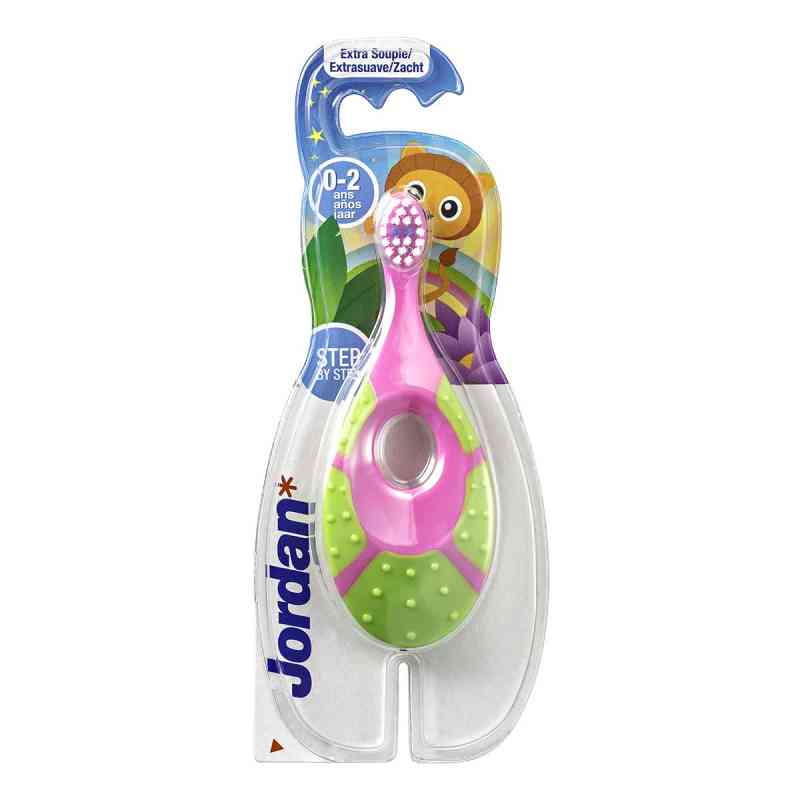 Jordan Babyzahnbuerste Step 1 0-2 Jahre 1 szt. od Megadent Deflogrip Gerhard Reeg GmbH PZN 01684549