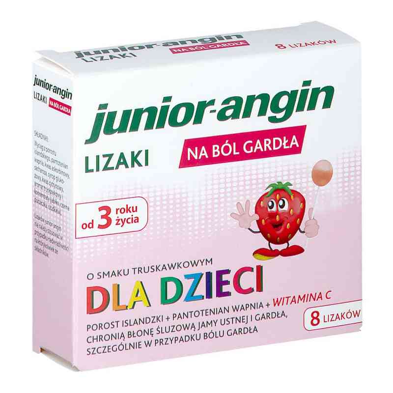 Junior Angin lizaki na ból gardła dla dzieci 8  od HCS HEALTHCARE SUPPLY GMBH PZN 08302957