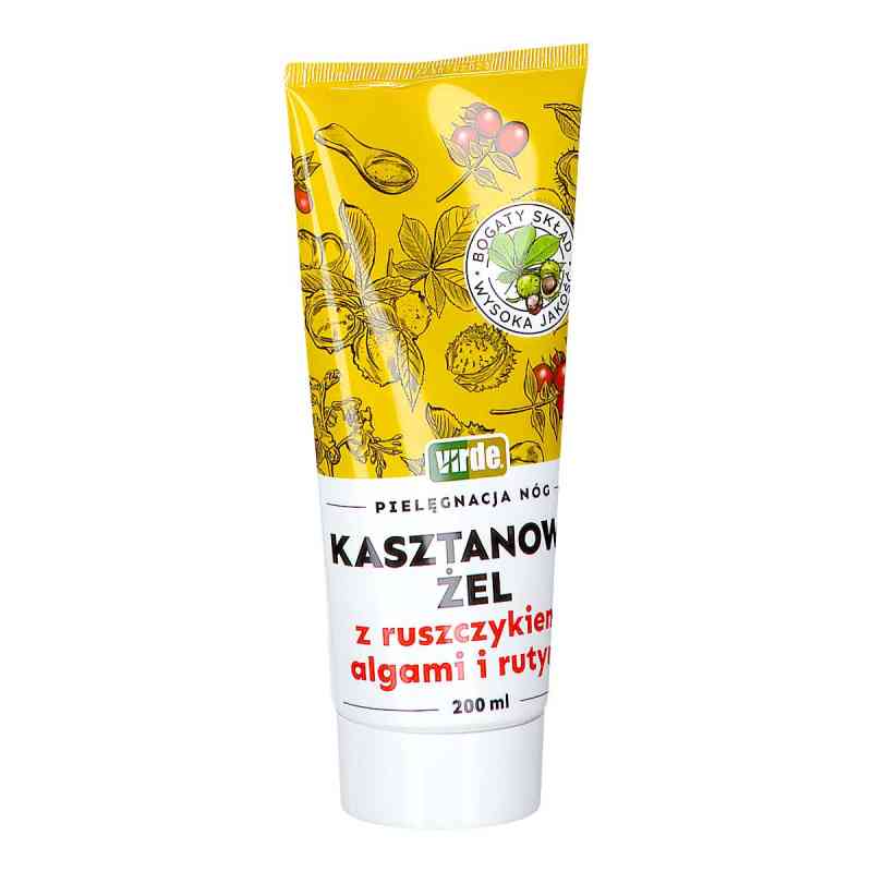 Kasztanowy żel z ruszczykiem algami i rutyną Virde 200 ml od VIRDE PZN 08303355