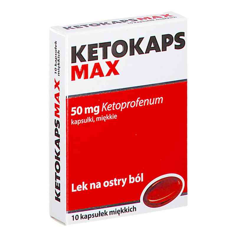 Ketokaps Max kapsułki miękkie 10  od PRZEDSIĘBIORSTWO PRODUKCJI FARMACEUTYCZNEJ HASCO-L PZN 08304252