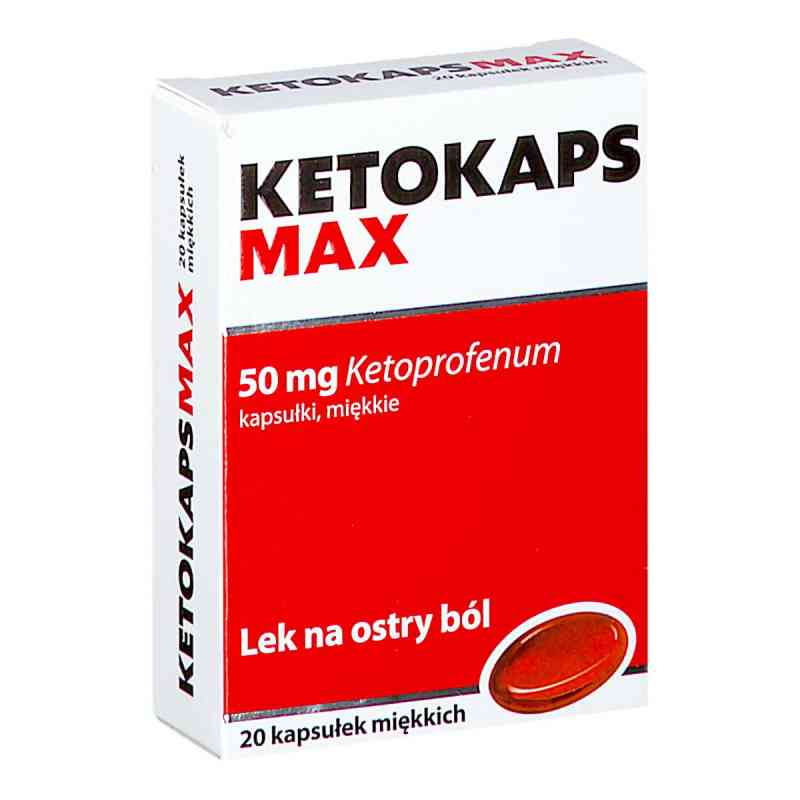 Ketokaps Max kapsułki miękkie 20  od PRZEDSIĘBIORSTWO PRODUKCJI FARMACEUTYCZNEJ HASCO-L PZN 08303722