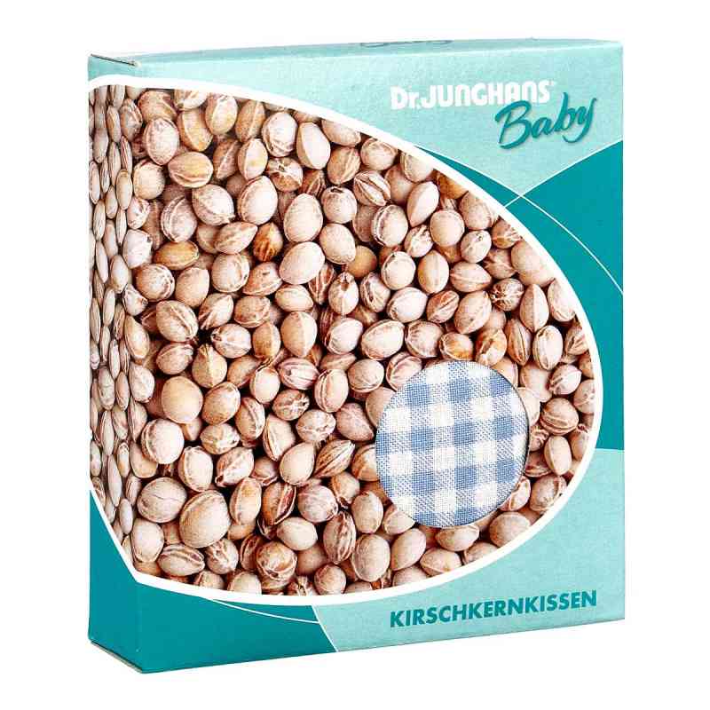 Kirschkernkissen 10x10cm Baby weiss/blau kariert 1 szt. od Dr. Junghans Medical GmbH PZN 03845910