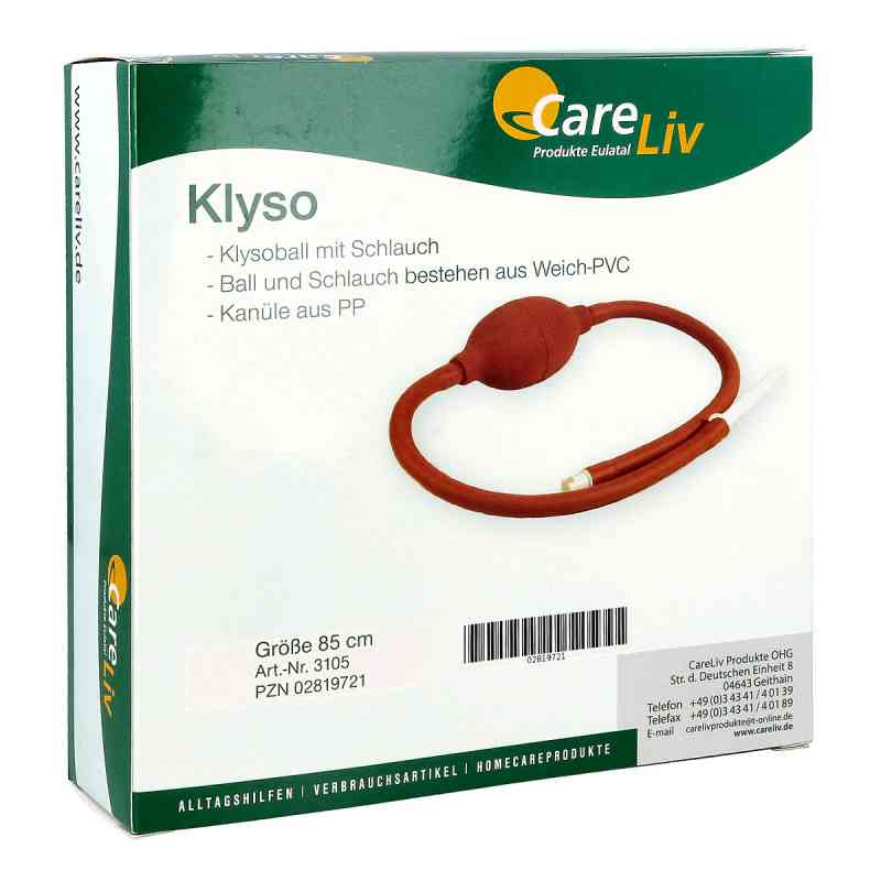Klyso komplett 85cm Schlauch u.Kanuele 1 szt. od Careliv Produkte OHG PZN 02819721
