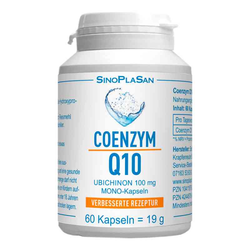 Koenzym Q10 Ubichinon Mono-kapsułki 100 mg 60 szt. od SinoPlaSan GmbH PZN 10411879