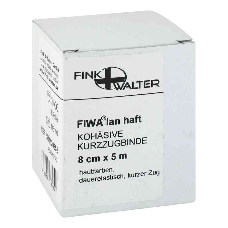 Kompressions Binde 8cmx5m kohaesiv m.kurzem Zug 1 szt. od Fink & Walter GmbH PZN 00537042