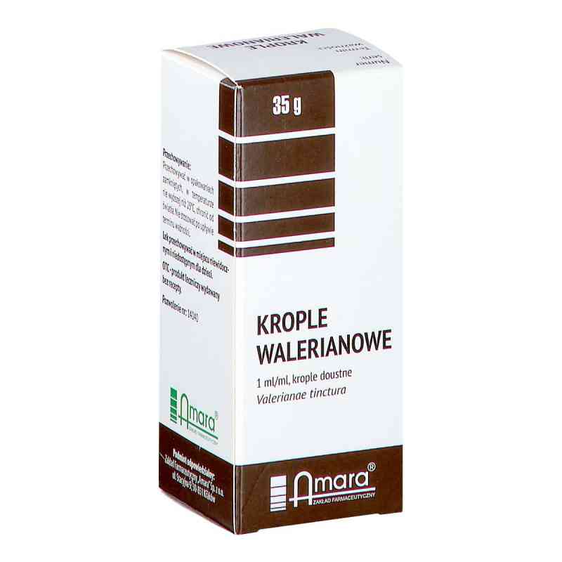 Krople walerianowe 35 g od ZAKŁAD FARMACEUTYCZNY AMARA SP. Z O.O. PZN 08302090