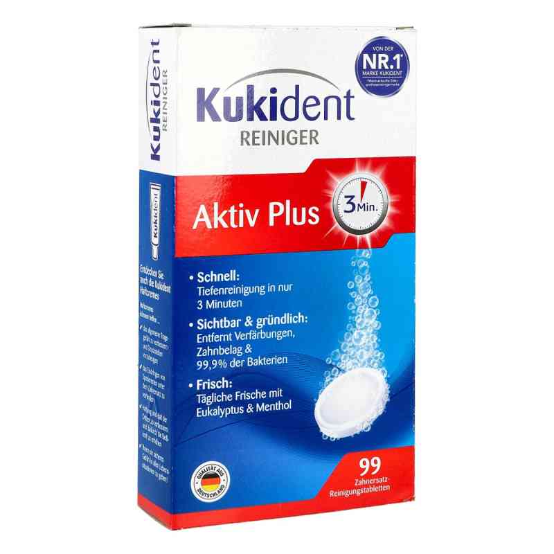 Kukident Aktiv Plus Tabletki do czyszczenia protez  99 szt. od Reckitt Benckiser Deutschland Gm PZN 02753703