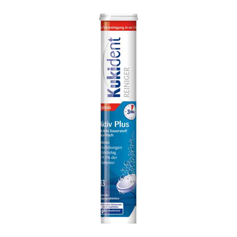 Kukident Aktiv Plus Tabs tabletki do czyszczenia protez 33 szt. od Reckitt Benckiser Deutschland Gm PZN 02586352