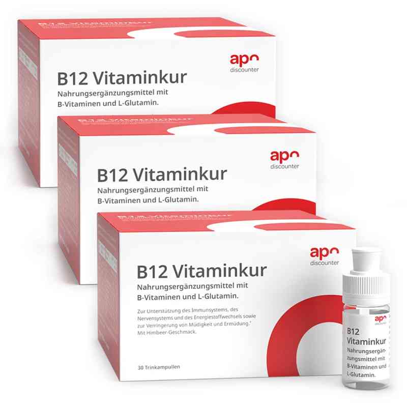 Kuracja witaminowa B12 w ampułkach do picia apodiscounter 3x30x7 ml od apo.com Group GmbH PZN 08102533