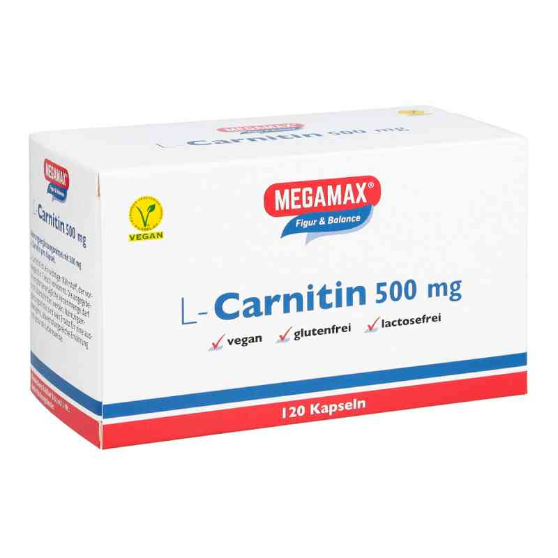 L-carnitin 500 mg Megamax kapsułki 120 szt. od Megamax B.V. PZN 07307204
