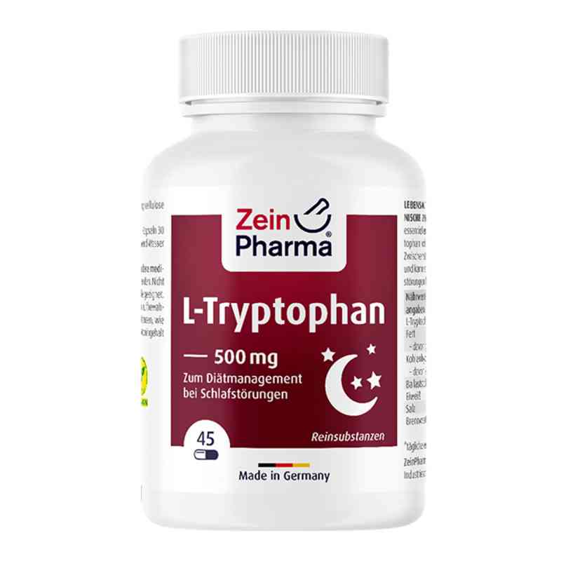L-tryptophan 500 mg aus Fermentation kapsułki 45 szt. od Zein Pharma - Germany GmbH PZN 09542731