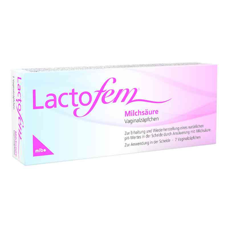 Lactofem Milchsäure Vaginalzäpfchen 7 szt. od MIBE GmbH Arzneimittel PZN 10078055