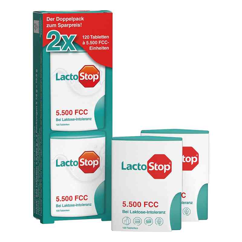 Lactostop 5.500 FCC tabletki 2X120 szt. od Hübner Naturarzneimittel GmbH PZN 11578995