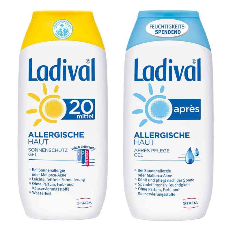 Ladival allergische Haut Gel LSF 20 und Apres Gel 2x200 ml od STADA Consumer Health Deutschlan PZN 08100926