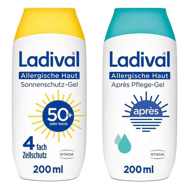 Ladival allergische Haut Gel LSF 50 und Apres Gel  2x200 ml od STADA Consumer Health Deutschlan PZN 08100924