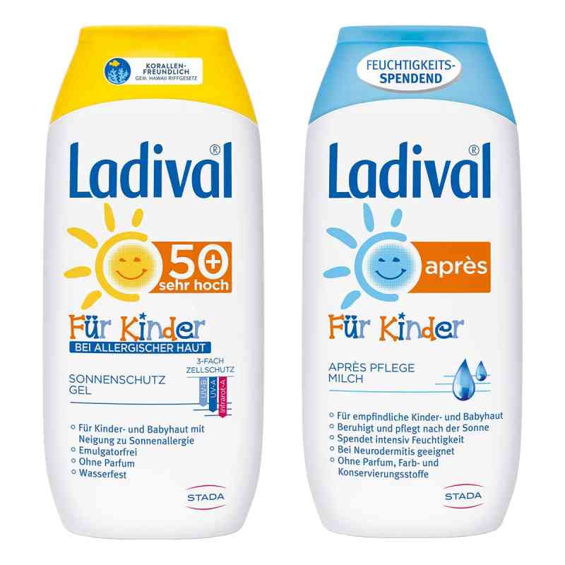 Ladival Kinder Sonnengel allergische Haut und Apres Lotion 2x200 ml od STADA Consumer Health Deutschlan PZN 08100929