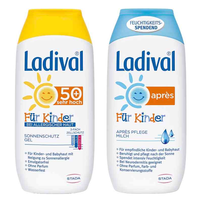 Ladival Kinder Sonnengel allergische Haut und Apres Lotion 2x200 ml od STADA Consumer Health Deutschlan PZN 08100929