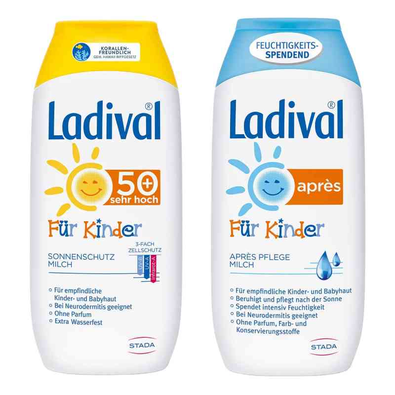 Ladival Kinder Sonnenmilch Lsf 50 und Apres Lotion 2x200 ml od STADA Consumer Health Deutschlan PZN 08100927