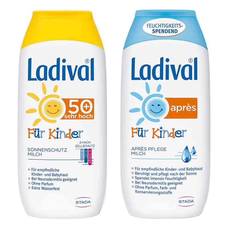 Ladival Kinder Sonnenmilch Lsf 50 und Apres Lotion 2x200 ml od STADA Consumer Health Deutschlan PZN 08100927