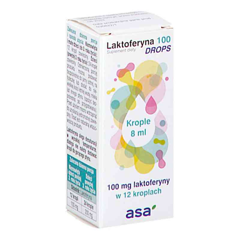 Laktoferyna 100 DROPS krople 8 ml od ASA SP. Z O.O. GŁUBCZYCE PZN 08304132