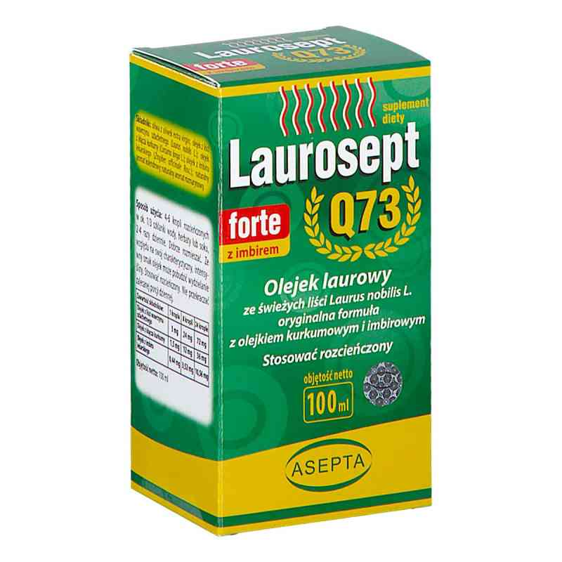 Laurosept Q73 Forte z imbirem krople 100 ml od ASEPTA SP. Z O.O. PZN 08304396