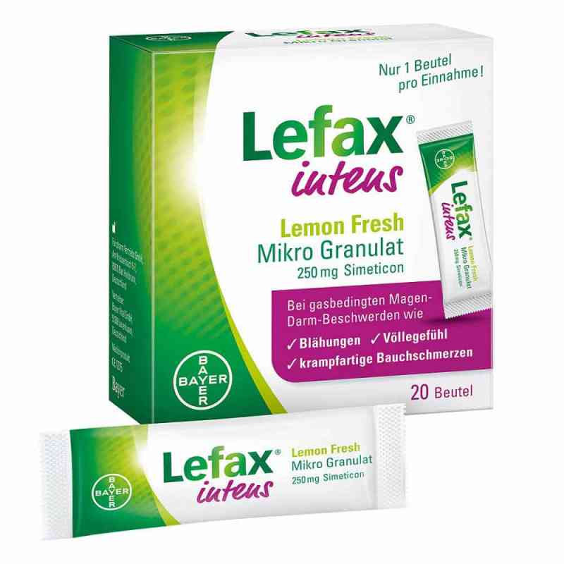 Lefax intens Lemon Fresh, mikro granulat z symetykonem 250 mg 20 szt. od Bayer Vital GmbH PZN 10537876