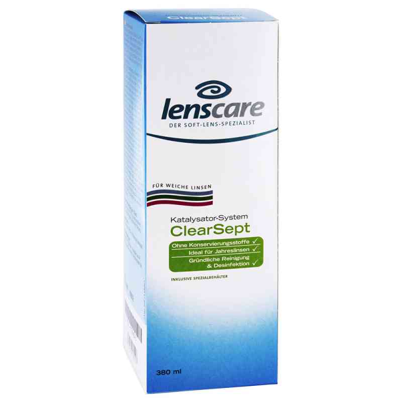 Lenscare ClearSept płyn do soczewek 380ml + pojemnik 1 op. od 4 CARE GmbH PZN 01166843