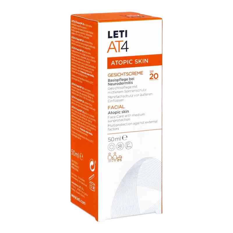 Leti At4 Gesichtscreme Spf 20 50 ml od LETI Pharma GmbH PZN 06129166