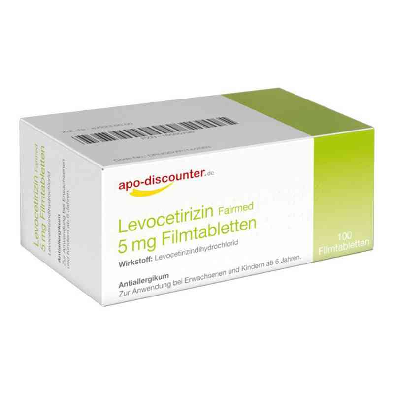 Levocetirizin 5 mg Filmtabletten von apo-discounter  100 szt. od Fairmed Healthcare GmbH PZN 08101028