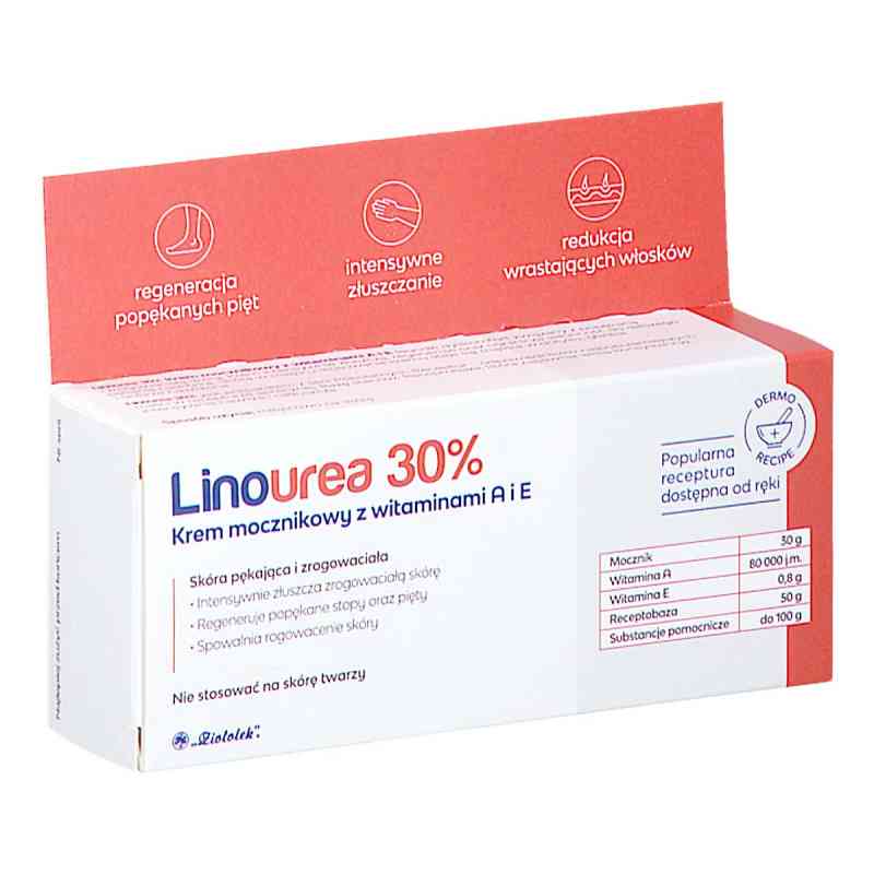 Linourea 30% Krem mocznikowy z wit. A i E 50 g od PRZEDSIĘBIORSTWO FARMACEUTYCZNE 