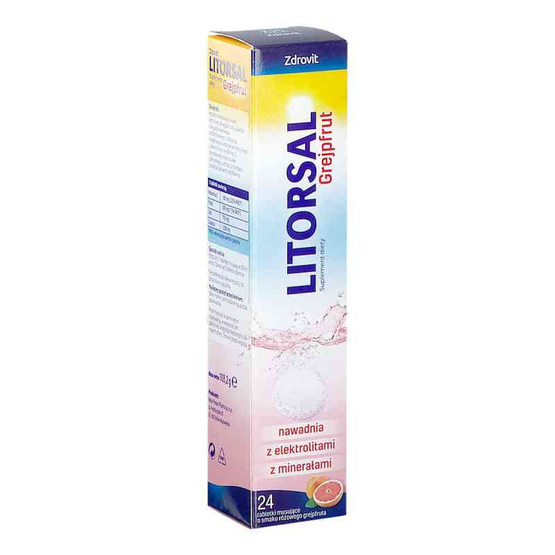 Litorsal Zdrovit Grejpfrut tabletki musujące 24  od NP PHARMA SP. Z O.O. PZN 08304158