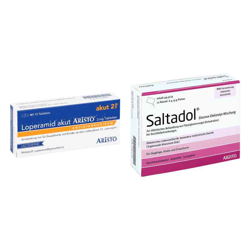 Loperamid akut und Saltadol Elektrolyt zestaw 1 op. od Aristo Pharma GmbH PZN 08100816