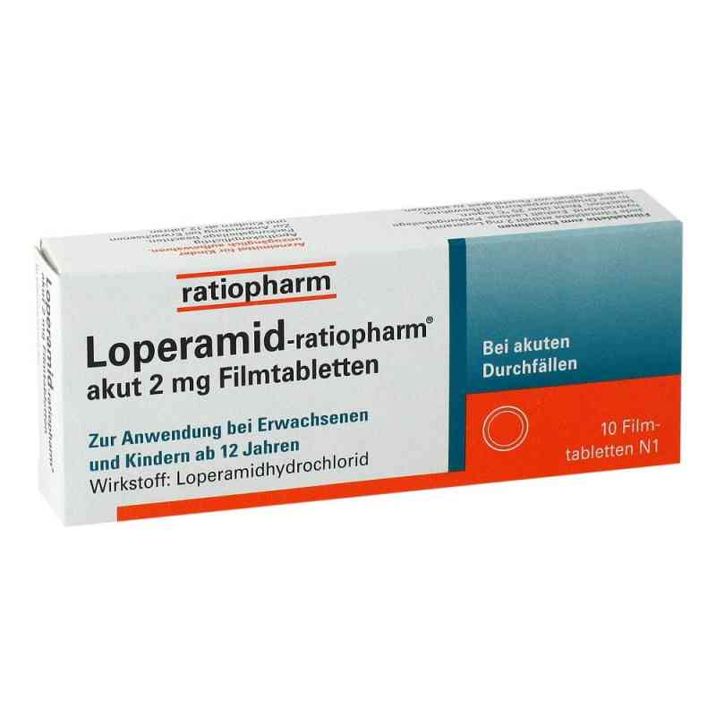 Loperamid ratiopharm akut 2 mg tabletki powlekane 10 szt. od ratiopharm GmbH PZN 00251191
