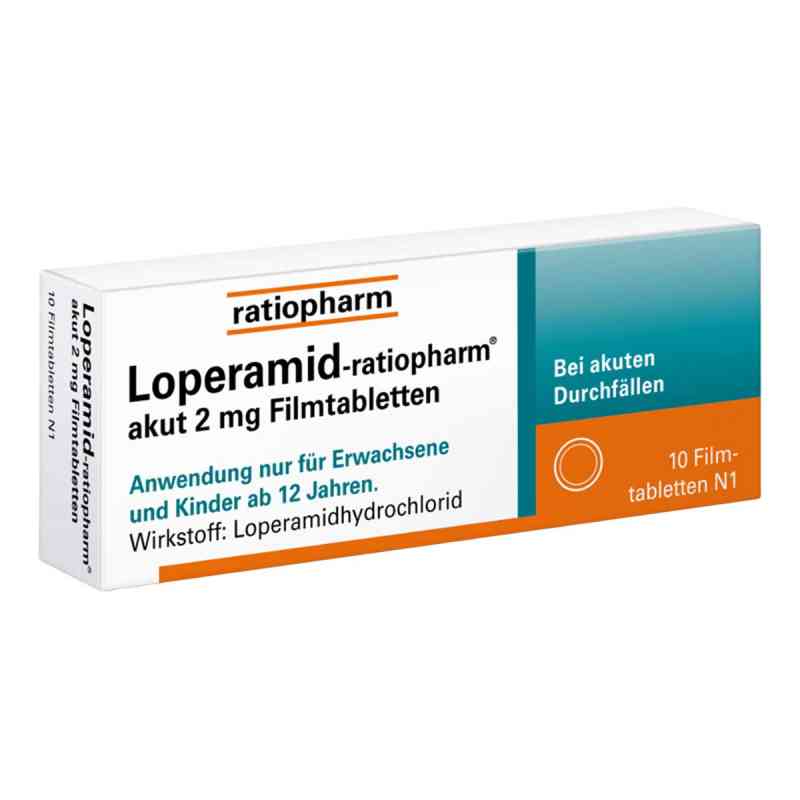 Loperamid ratiopharm akut 2 mg tabletki powlekane 10 szt. od ratiopharm GmbH PZN 00251191