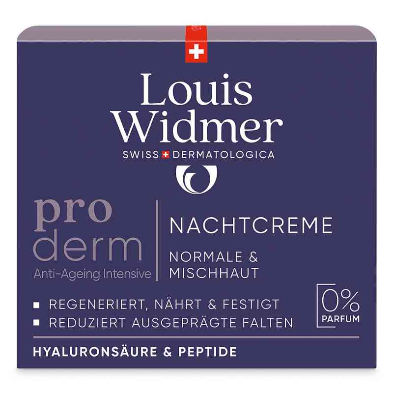 Louis Widmer proderm Krem na noc bezzapachowy 50 ml od LOUIS WIDMER GmbH PZN 18406872
