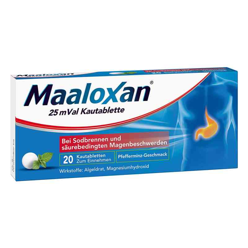 Maaloxan 25 mVal tabletki do żucia 20 szt. od A. Nattermann & Cie GmbH PZN 01423582