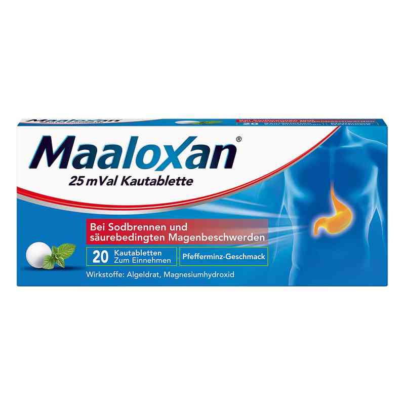 Maaloxan 25 mVal tabletki do żucia 20 szt. od A. Nattermann & Cie GmbH PZN 01423582