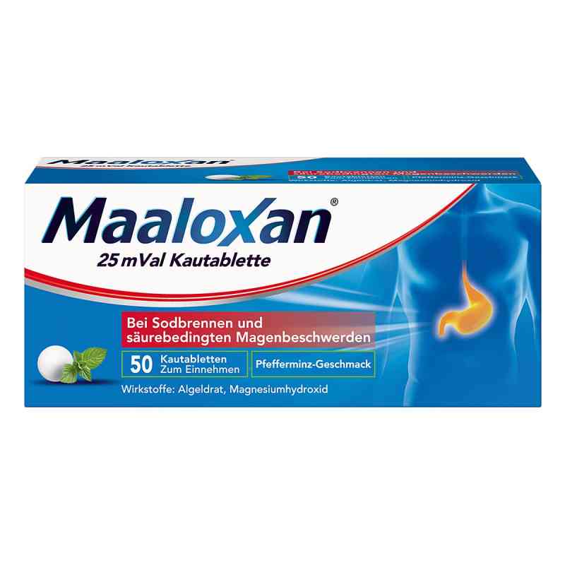 Maaloxan 25 mVal tabletki do żucia 50 szt. od A. Nattermann & Cie GmbH PZN 01423599