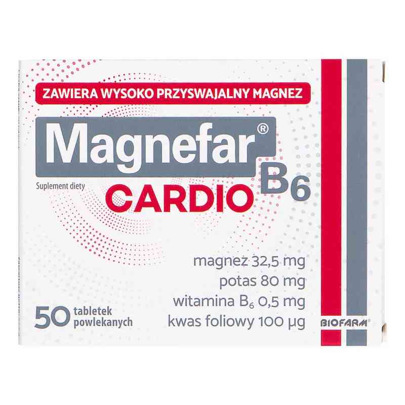 Magnefar B6 Cardio 50  od BIOFARM SP. Z O.O. PZN 08305721
