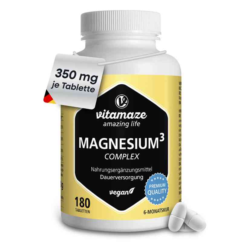 Magnesium 350 mg Komplex tabletki 180 szt. od Vitamaze GmbH PZN 14327035