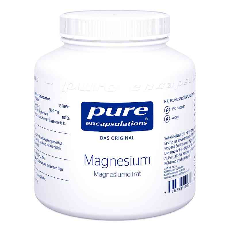 Magnesium – cytrynian magnezu w kapsułkach 180 szt. od Pure Encapsulations PZN 05132634