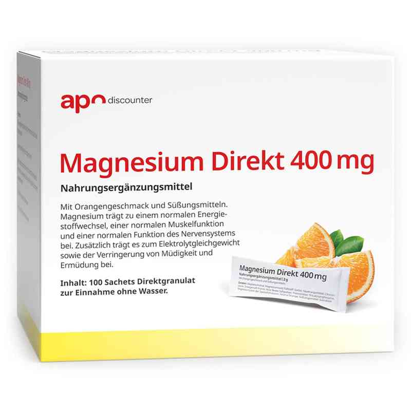 Magnesium Direkt 400 Mg Granulat Sachets 100X2 g od apo.com Group GmbH PZN 19342335