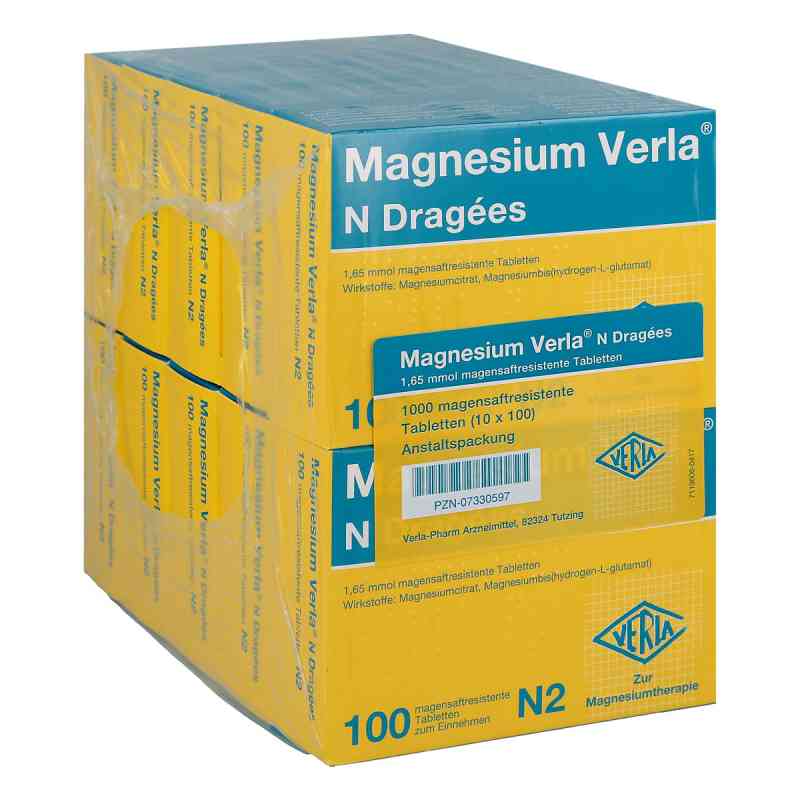 Magnesium Verla N drażetki 10X100 szt. od Verla-Pharm Arzneimittel GmbH & Co. KG PZN 07330597