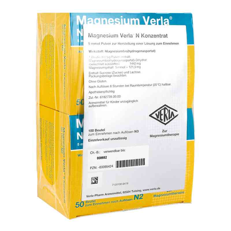 Magnesium Verla N granulat w saszetkach 100 szt. od Verla-Pharm Arzneimittel GmbH &  PZN 03395424