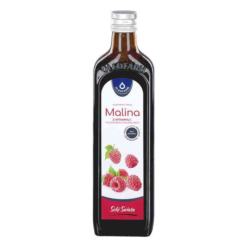 Malina - sok malinowy z witaminą C pochodzenia naturalnego  490 ml od OLEOFARM SP. Z O.O. PZN 08305985