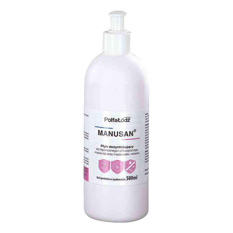 Manusan płyn do dezynfekcji 500 ml od ZAKŁADY FARMACEUTYCZNE POLFA-ŁÓDŹ S.A. PZN 08305271