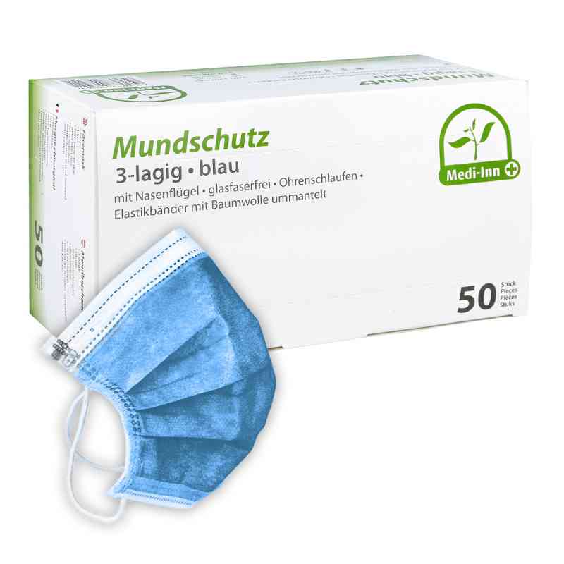 Maseczki ochronne, niebieskie  50 szt. od BODY PROD. RELAX GMBH PZN 07636066